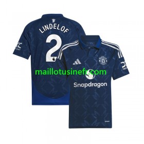 Maillot de Foot Manchester United Victor Lindelof 2 Extérieur 2024-25